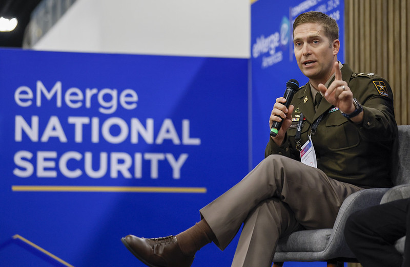 LTC Sam Spencer-Pittman on the eMerge Americas National Security Stage