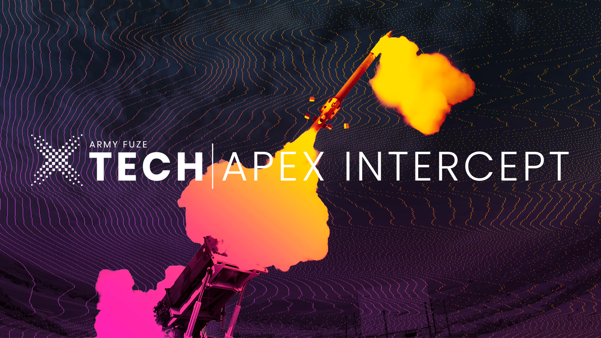 Yellow and purple background image with xTech|Apex Intercept logo overlay in white