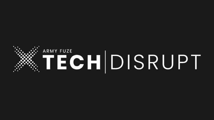 xTech|Disrupt Competition Logo in white on dark background